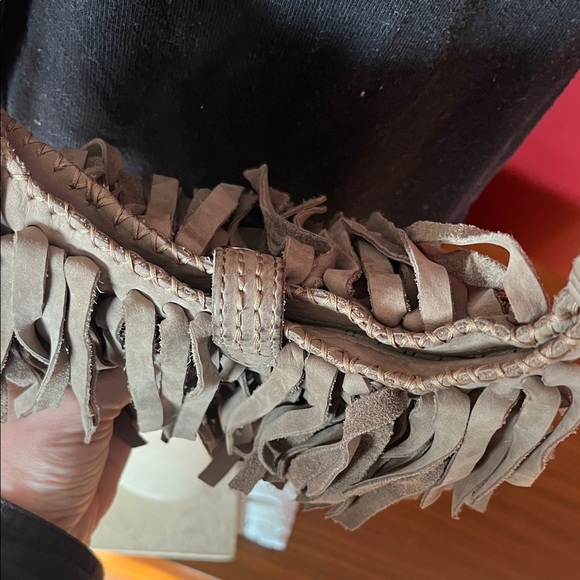 EUC Frye grey Fringe leather Crossbody Bag - Picture 10 of 16